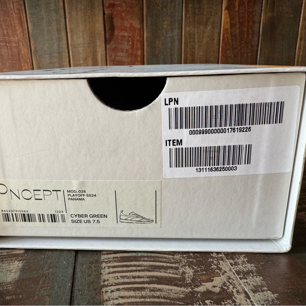 Women's Oncept Green and Yellow Athletic Shoes - Size 7.5 with box and tote. - Picture 6 of 9